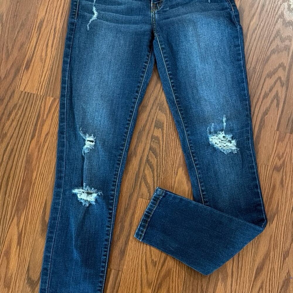 Kancan Dark Destressed Jeans KC8001 Size 25/27L